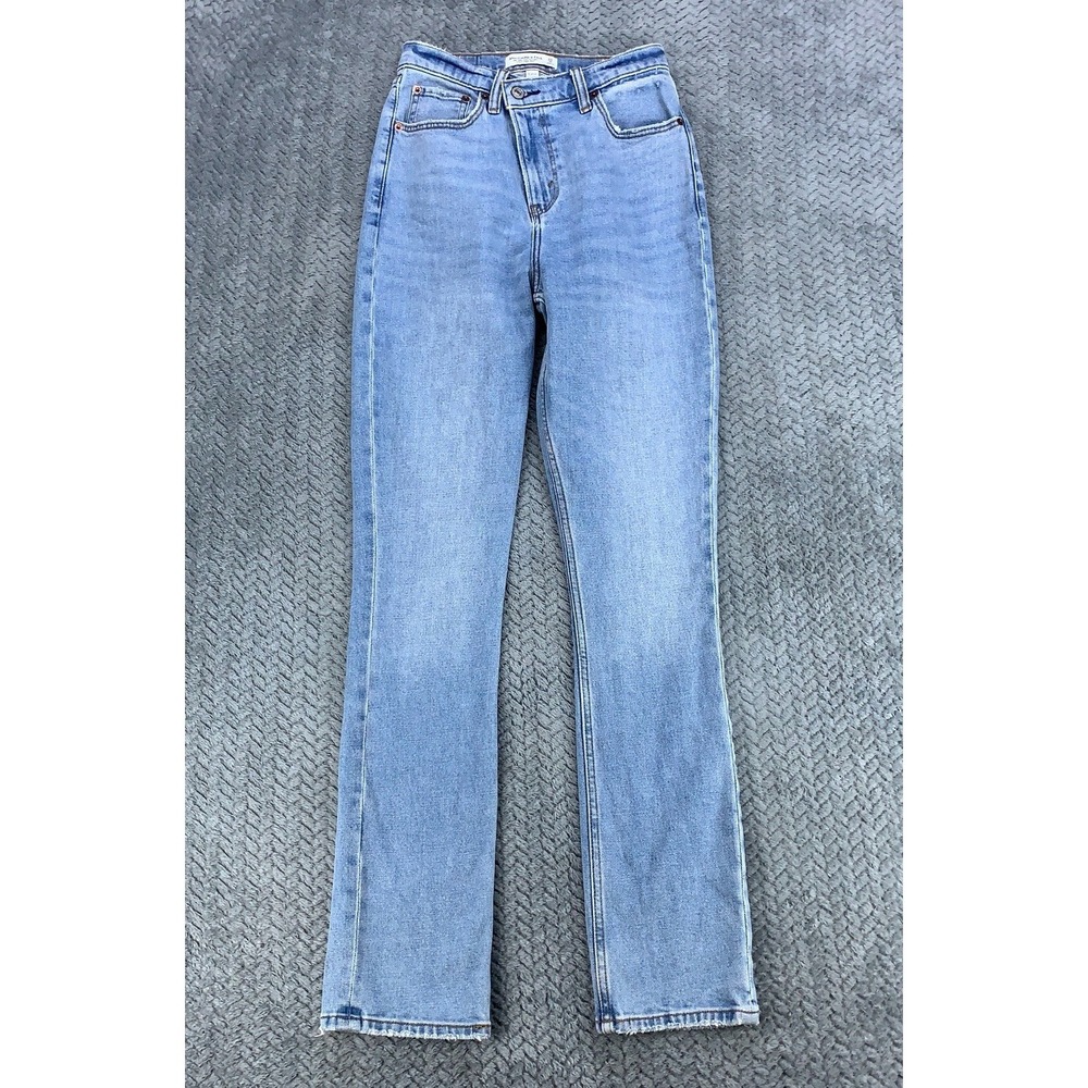 Abercrombie & Fitch Curve Love The 90s Slim Straight Ultra High Rise Size 25/0R